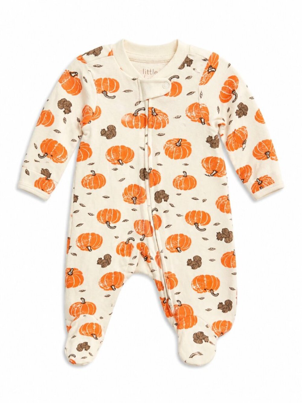 NWT Carter’s Baby Boy Footed Sleeper Pumpkin Fall Zip Pajamas